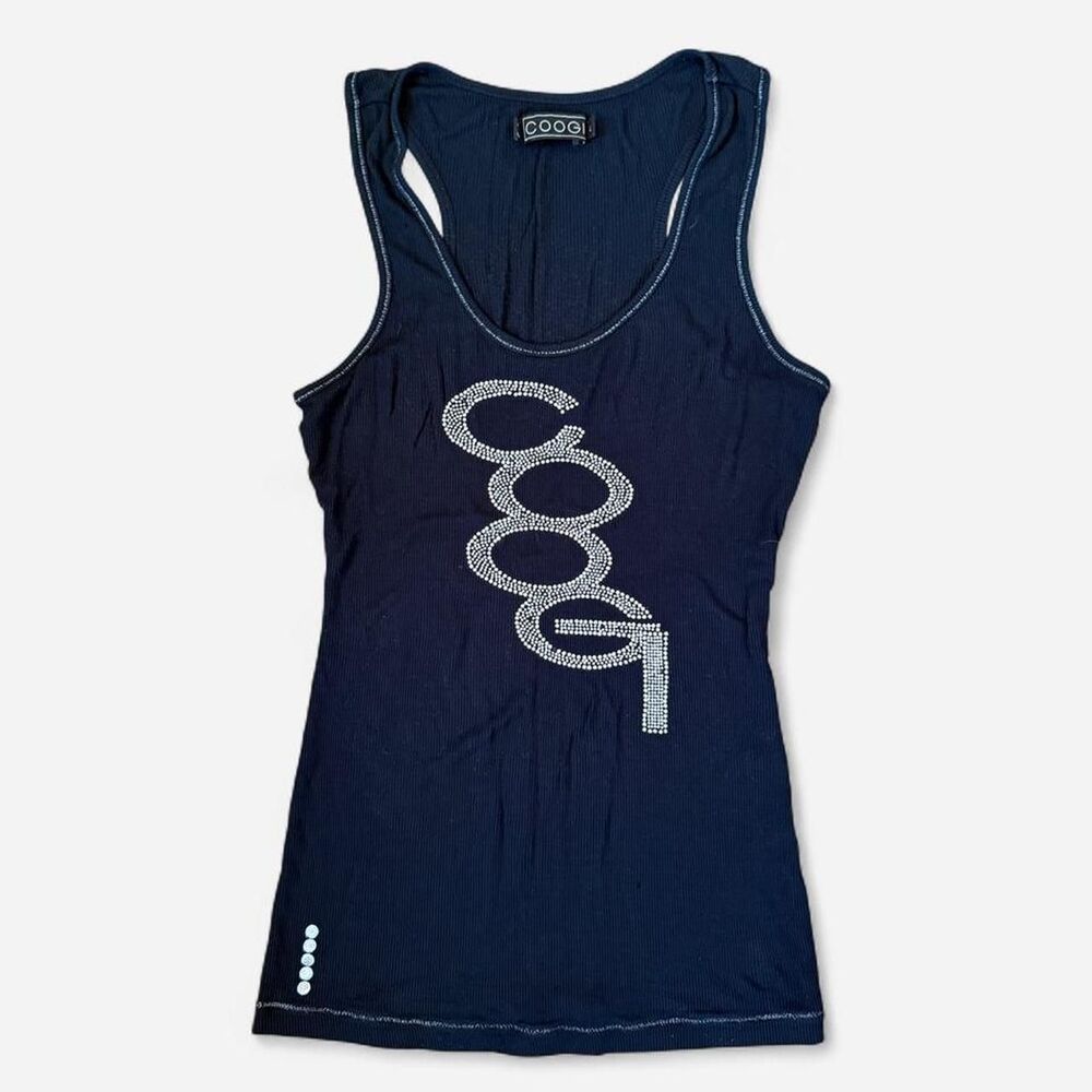 Coogi Women's Rhinestone Logo Racerback Tank